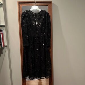 Mac Duggal Black Sequin Gown
